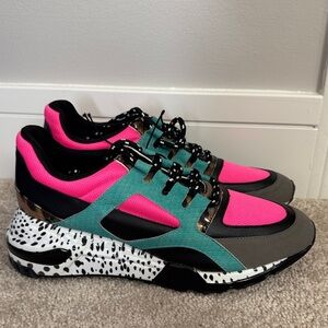 Steve Madden Stylish Pink and Teal Women's Sneakers